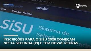 Inscrições para o SISU 2026 começam nesta segunda (19) e tem novas regras | #NewsPrimeiraEdição