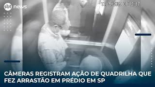 Câmeras registram ação de quadrilha que fez arrastão em prédio em SP