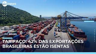 Tarifaço: 42% das exportações brasileiras estão isentas de taxa dos EUA | #SBTBrasil