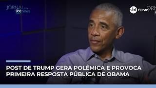 Obama reage a vídeo de Trump que retrata ele e Michelle como macacos | #JornaldoSBTNews