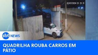 Quadrilha é flagrada roubando carros no ABC Paulista | #SBTNewsnaTV (04/07/24)