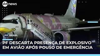 Avião faz pouso de emergência em Brasília após suspeita de bomba | #SBTBrasil 