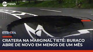 Cratera reabre e interdita trecho da Marginal Tietê em São Paulo | Tá na Hora (12/05/25)