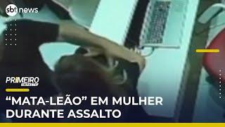 Flagra: Mulher é rendida com mata-leão durante assalto na Grande SP | #PrimeiroImpacto