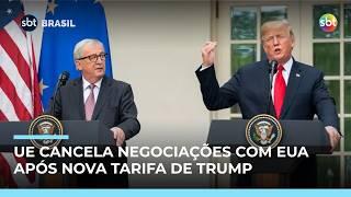 União Europeia cancela negociações com os EUA após tarifa global de Trump 