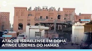 Israel ataca líderes do Hamas em Doha durante negociações de cessar-fogo | #SBTBrasil