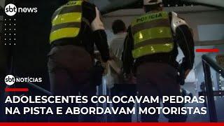 Adolescentes são apreendidos após cometerem série de roubos na Marginal Tietê | #SBTNotícias