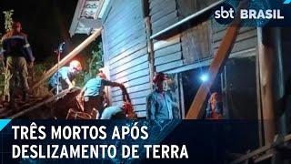 Deslizamento atinge casa e deixa três mortos em Taubaté | SBT Brasil (28/12/24)