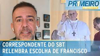 Correspondente do SBT relembra conclave que elegeu Francisco | Primeiro Impacto (21/04/25)