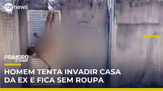 Homem tenta invadir casa da ex, fica nu e preso em cerca elétrica | Primeiro Impacto (15/05/25)