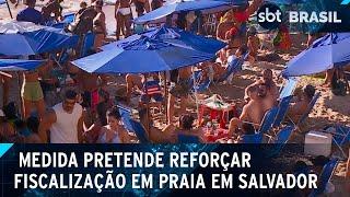 Praia baiana terá aumento de fiscalização após reclamações sobre ambulantes | SBT Brasil (30/01/25)