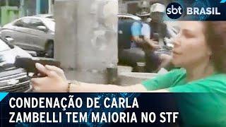 STF forma maioria para condenar Carla Zambelli por porte ilegal de arma | SBT Brasil (25/03/25)