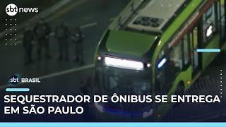 Após fazer motorista de ônibus refém na ZL de SP, sequestrador se entrega | SBT Brasil (30/04/25)