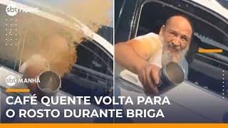 Café jogado em briga de trânsito volta contra passageiro nos EUA | #SBTManhã