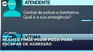 Mulher usa "pedido de pizza" para fugir de agressor e fazer denúncia na Bahia | #SBTBrasil