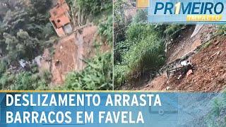 Deslizamento atinge maior favela de Osasco e barracos são arrastados | Primeiro Impacto (03/02/25)