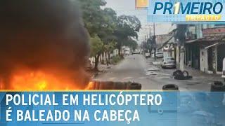 RJ: Policial em helicóptero é baleado na cabeça durante operação | Primeiro Impacto (20/03/25)