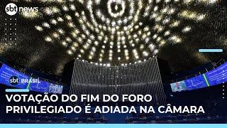 Presidente da Câmara frustra oposição e adia votação do fim do foro privilegiado | #SBTBrasil