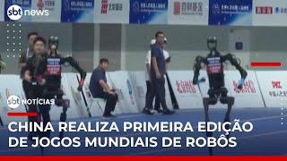Em 'Olimpíadas de Robôs', máquinas apostam corrida e jogam futebol | #SBTNoticias