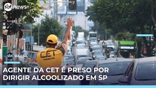 Preso por dirigir embriagado, agente da CET é libertado após pagar fiança | #SBTBrasil 