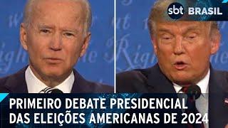 Primeiro debate entre Trump e Biden acontece nesta quinta-feira (27) | SBT Brasil (27/06/24)