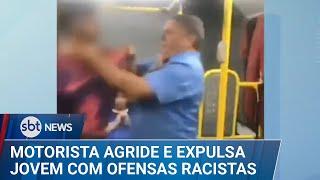 Motorista agride e expulsa jovem de ônibus em Luziânia (GO) | #SBTNews (15/03/25)