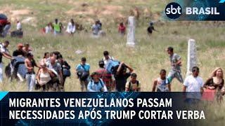 Venezuelanos ficam sem banheiro e água em Roraima após Trump cortar verba | SBT Brasil (28/01/25)