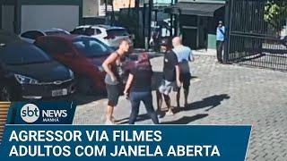 Morador que via filmes adultos com janela aberta agride síndico | #SBTNews Manhã (21/03/25)