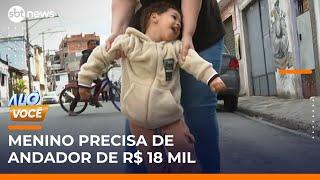 Menino com paralisia cerebral causada por negligência precisa de andador de R$ 18 mil | #AloVoce
