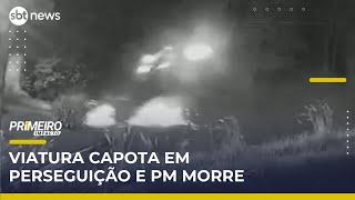 PM morre após perseguição e capotamento de viatura no Paraná | Primeiro Impacto (21/05/25)