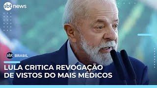 Lula reage à revogação de vistos do Mais Médicos e critica bloqueio a Cuba | #SBTBrasil 