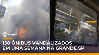 Grande São Paulo registra ataques a pelo menos 150 ônibus em uma semana | #SBTManhã