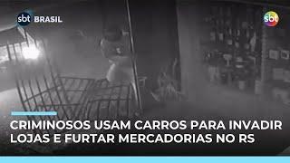 “Gangue da marcha ré”: Criminosos usam carros para arrombar e furtar lojas no RS