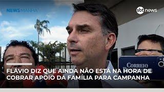 Flávio Bolsonaro diz que ainda não está na hora de cobrar apoio da família para campanha | #NewsManhã