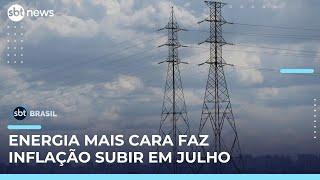 IPCA-15: prévia da inflação de julho cresce 0,33% com aumento da conta de luz | #SBTBrasil