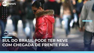 Nova frente fria avança e pode fazer nevar no Sul o Brasil | #SBTBrasil 