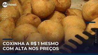Coxinha por R$ 1 na 25 de Março: comida de rua resiste à alta dos preços | #SBTNews Manhã (30/04/25)