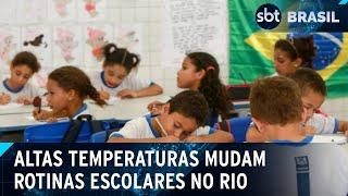 Escolas do Rio de Janeiro mudam rotinas dos alunos por conta do calor | SBT Brasil (20/02/25)