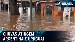 Chuvas que atingem o RS também causam cheia do Rio Uruguai | SBT Brasil (13/05/24)