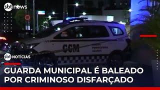 GCM de folga é baleado em bairro nobre de São Paulo | #SBTNoticias