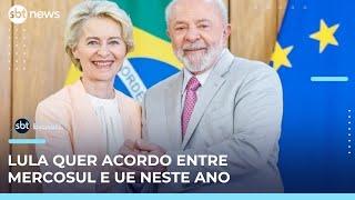 Lula conversa com presidente da Comissão Europeia sobre acordo Mercosul-UE | #SBTBrasil 