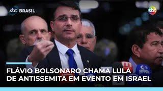 Em Israel, Flávio Bolsonaro chama Lula de antissemita e critica governo