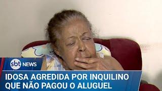 Idosa é brutalmente agredida após tentar despejar inquilino | #SBTNews (18/03/25)