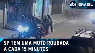 Quatro motos são roubadas ou furtadas por hora em São Paulo | SBT Brasil (22/02/25)