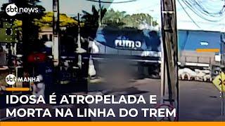 Idosa é atropelada por trem em Arapongas (PR) e cidade registra mais um acidente fatal | #SBTManhã