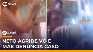 Neto agride avó de 72 anos por dinheiro; mãe grava vídeo e denuncia o próprio filho | #SBTManhã