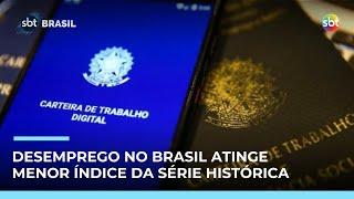 Desemprego no Brasil cai para 5,4% no último trimestre, menor índice da série histórica | #SBTBrasil