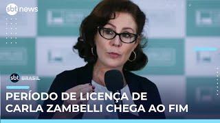 Termina o período de licença de Carla Zambelli na Câmara dos Deputados | #SBTBrasil