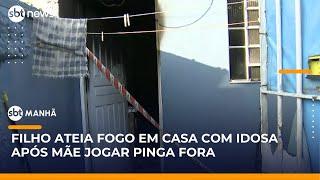 Filho põe fogo na casa da mãe após briga por cachaça no ABC paulista | #SBTManhã