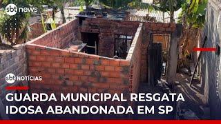 Idosa é abandonada por familiares em construção improvisada | #SBTNoticias